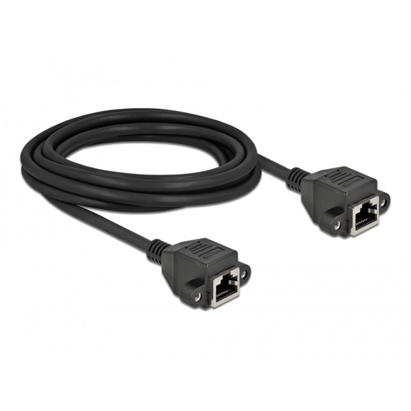 Delock 87011 3m Cat6A S/FTP rögzíthető RJ45 anya - rögzíthető RJ45 anya hosszabbító kábel