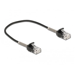 Delock 87014 25cm Cat6A RJ45 apa - RJ45 apa görbítés védelemmel ellátott kábel