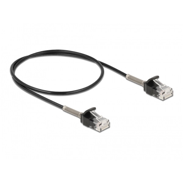 Delock 87015 50cm Cat6A RJ45 apa - RJ45 apa görbítés védelemmel ellátott kábel