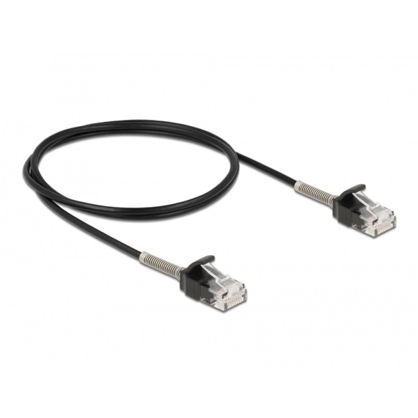 Delock 87016 1m Cat6A RJ45 apa - RJ45 apa görbítés védelemmel ellátott kábel