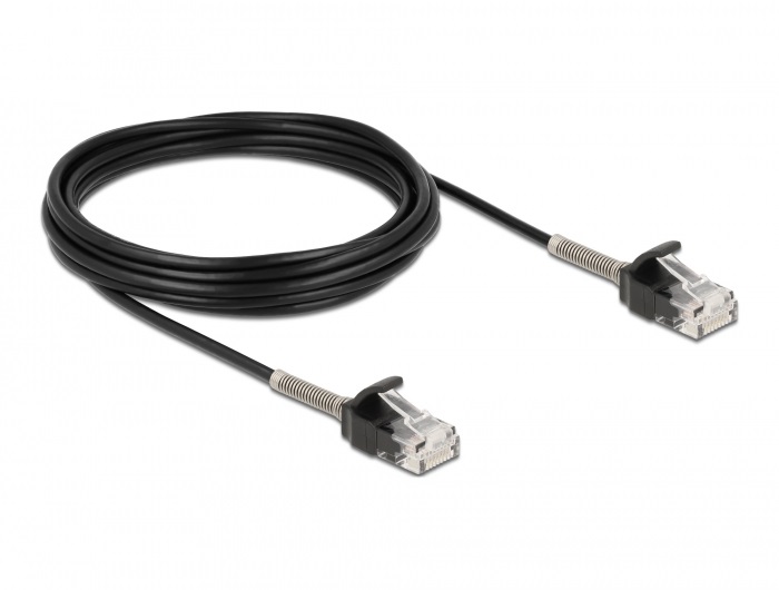 Delock 87021 5m Cat6A RJ45 apa - RJ45 apa görbítés védelemmel ellátott kábel