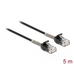 Delock 87021 5m Cat6A RJ45 apa - RJ45 apa görbítés védelemmel ellátott kábel