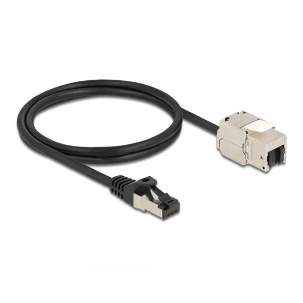 Delock 87027 1m Cat.6A RJ45 apa - Keystone modulos RJ45 anya kábel