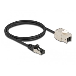 Delock 87027 1m Cat.6A RJ45 apa - Keystone modulos RJ45 anya kábel