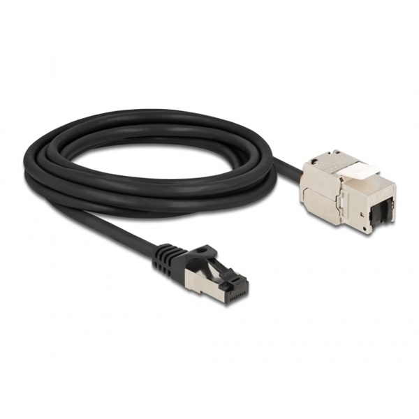 Delock 87029 3m Cat.6A RJ45 apa - Keystone modulos RJ45 anya kábel