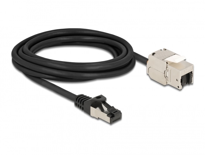 Delock 87029 3m Cat.6A RJ45 apa - Keystone modulos RJ45 anya kábel