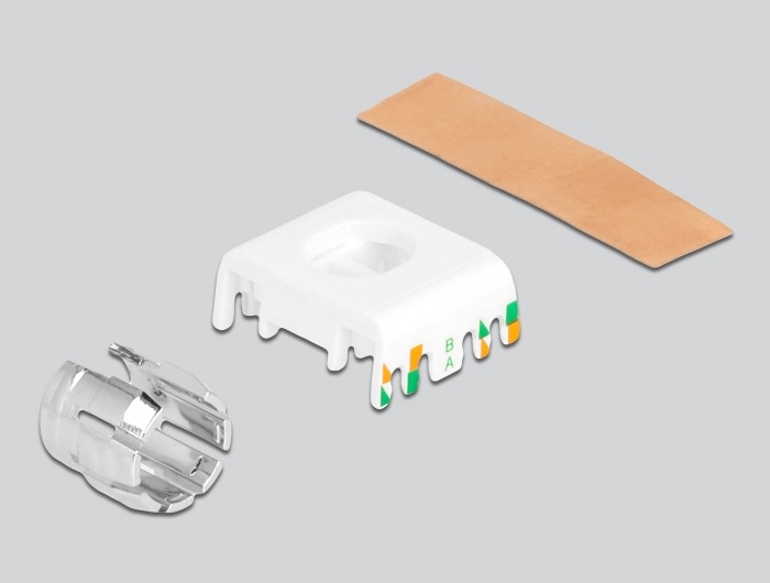 Delock 87032 RJ45 anya - LSA Cat6A eszközmentes borított Keystone modul