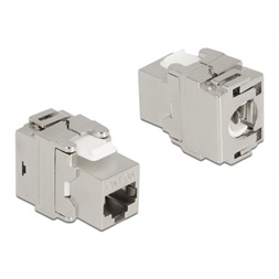 Delock 87036 RJ45 anya - LSA Cat6A eszközmentes 180°-os fém Keystone modul