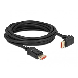 Delock 87057 5m DisplayPort 8K 60Hz apa egyenes - apa 90°-ban felfelé hajlított kábel
