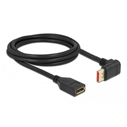 Delock 87081 2m DisplayPort 8K 60Hz anya egyenes - apa 90°-ban felfelé hajlított kábel