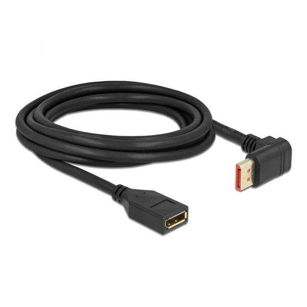 Delock 87084 3m DisplayPort 8K 60Hz anya egyenes - apa 90°-ban felfelé hajlított kábel