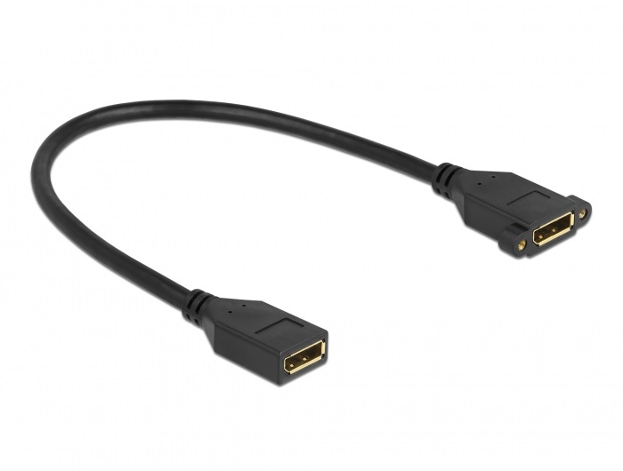 Delock 87099 30cm DisplayPort 1.2 4K 60Hz anya - rögzíthető anya kábel