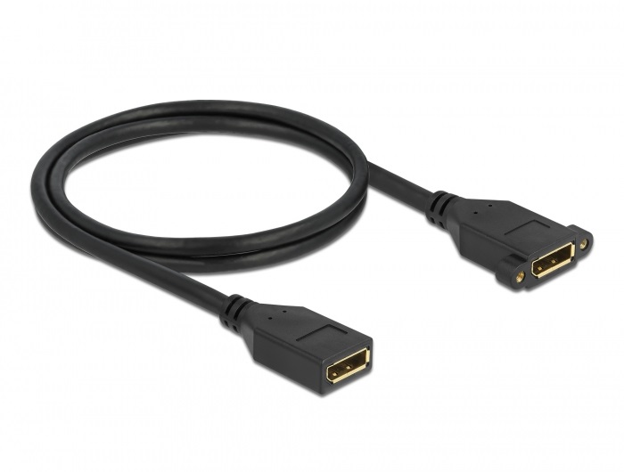 Delock 87100 1m DisplayPort 1.2 4K 60Hz anya - rögzíthető anya kábel