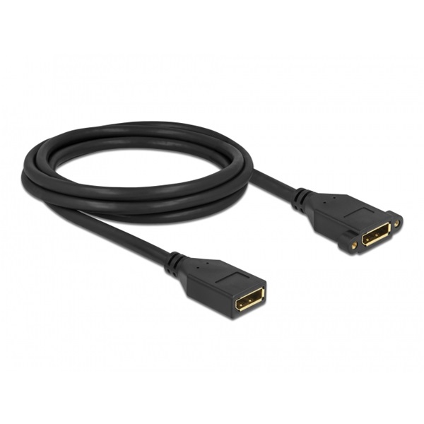 Delock 87101 2m DisplayPort 1.2 4K 60Hz anya - rögzíthető anya kábel