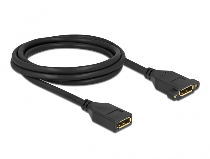 Delock 87101 2m DisplayPort 1.2 4K 60Hz anya - rögzíthető anya kábel