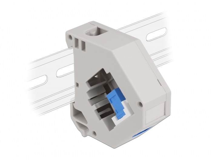 Delock 87164 Keystone SC Simplex anya kék DIN sínre szerelhető adapter