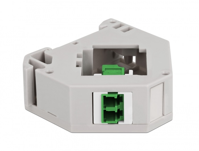 Delock 87192 Keystone LC Duplex anya zöld DIN sínre szerelhető adapter