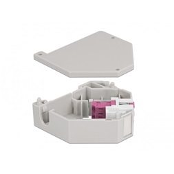Delock 87195 Keystone LC Duplex anya ibolya DIN sínre szerelhető adapter