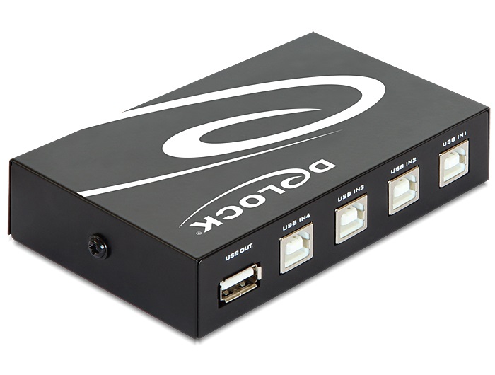 Delock 87634 4 portos manuális USB 2.0 kapcsoló