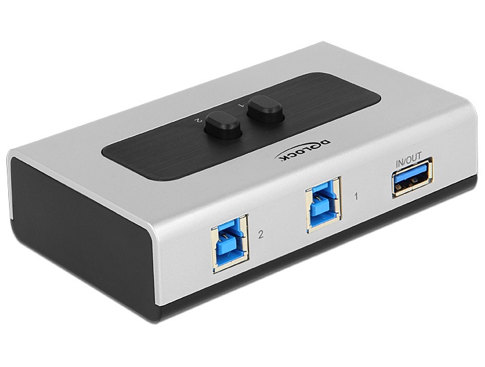 Delock 87667 2 portos manuális kétirányú USB 3.0 kapcsoló