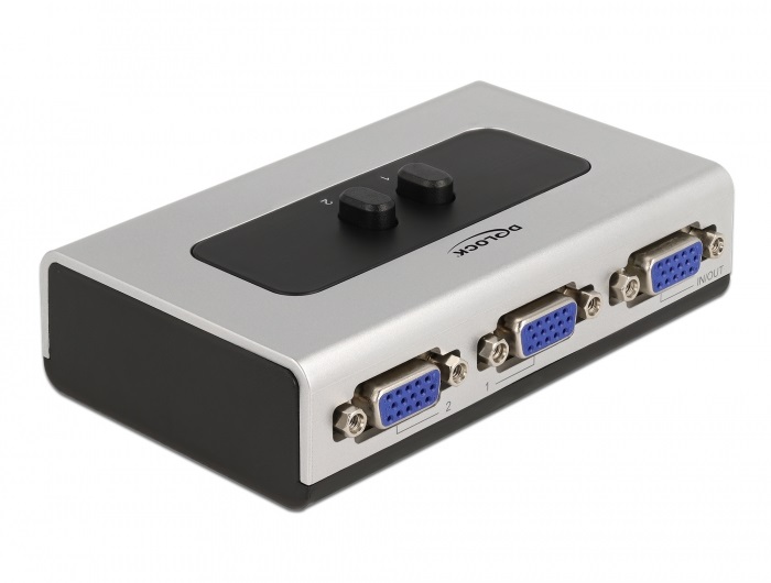 Delock 87758 2 portos manuális kétirányú VGA switch
