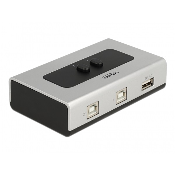 Delock 87761 2xUSB-B anya - 1xUSB-A 2.0 anya manuális kétirányú switch