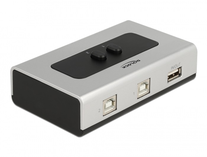 Delock 87761 2xUSB-B anya - 1xUSB-A 2.0 anya manuális kétirányú switch