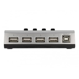 Delock 87762 1xUSB-B anya - 4xUSB-A 2.0 anya manuális kétirányú switch