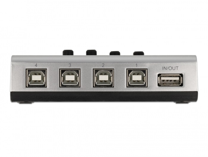 Delock 87763 4xUSB-B anya - 1xUSB-A 2.0 anya manuális kétirányú switch