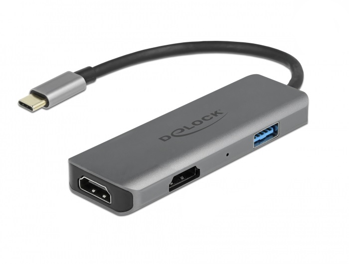Delock 87780 USB-C - 2xHDMI 4K 60Hz/USB adapter