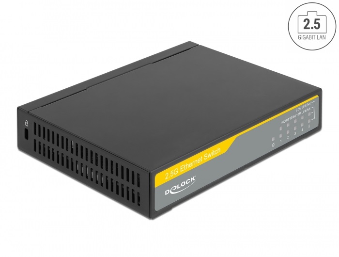 Delock 87781 5 port 2,5Gbps Gigabit Ethernet asztali switch