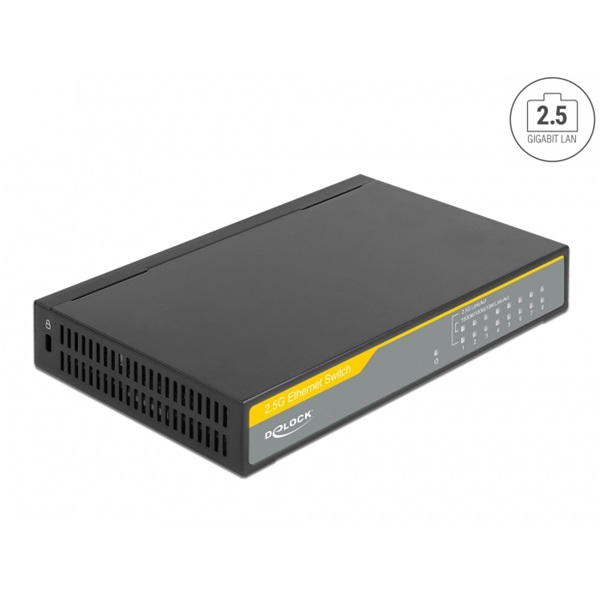 Delock 87782 8 port 2,5Gbps Gigabit Ethernet asztali switch