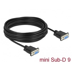 Delock 87783 10m RS-232 D-Sub 9 anya - anya CTS/RTS auto soros kábel