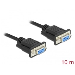 Delock 87783 10m RS-232 D-Sub 9 anya - anya CTS/RTS auto soros kábel