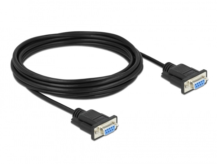 Delock 87784 5m RS-232 D-Sub 9 anya - anya CTS/RTS auto soros kábel