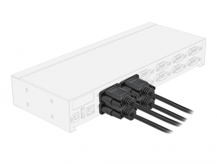Delock 87784 5m RS-232 D-Sub 9 anya - anya CTS/RTS auto soros kábel