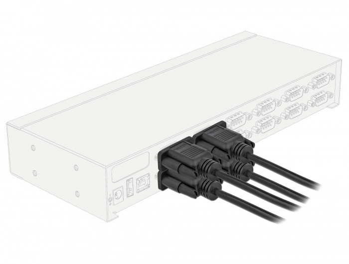 Delock 87785 2m RS-232 D-Sub 9 anya - anya CTS/RTS auto soros kábel