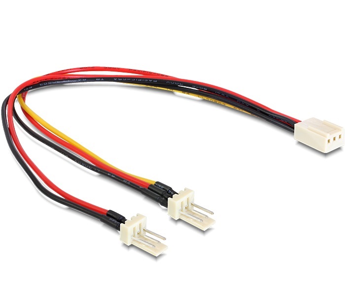 Delock 89343 Molex 3 pin anya > 2 x Molex 3 pin apa (ventillátor) 22 cm kábel