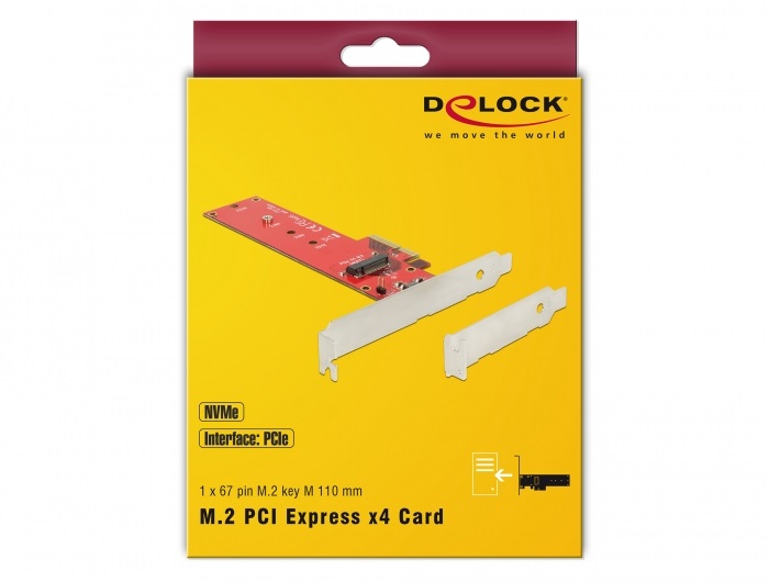 Delock 89455 PCI Express kártya - 1 db belső M.2 B 110mm - Low Profile