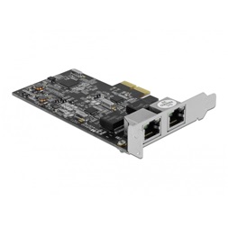 Delock 89530 2 portos 2,5Gbps Gigabit LAN PCI Express x2 hálózati kártya