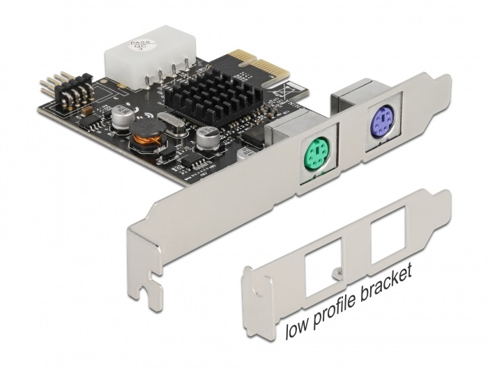 Delock 90049 2xPS/2 + 1x belső 9 tűs USB low profile PCI Express x1 kártya