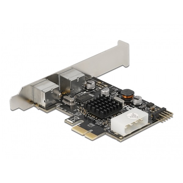 Delock 90049 2xPS/2 + 1x belső 9 tűs USB low profile PCI Express x1 kártya