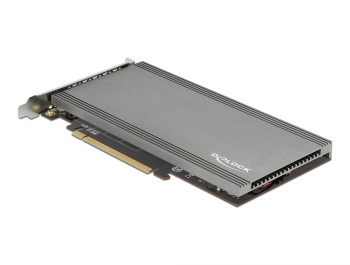 Delock 90050 4xNVMe M.2 M-key aktív hűtésű PCI Expresz x16 kártya