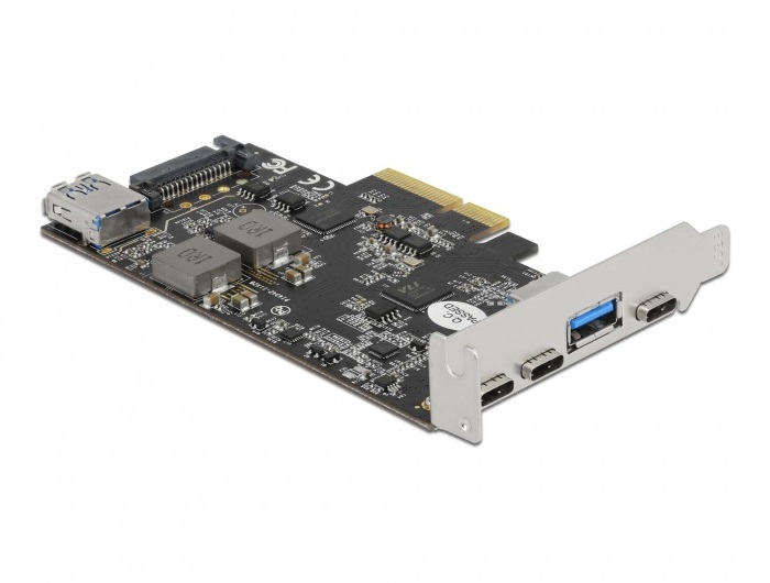 Delock 90060 3xUSB-C + 2xUSB-A 3.2 PCI Express x4 kártya