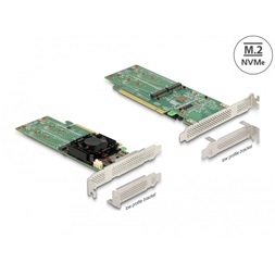 Delock 90078 4xbelső NVMe M.2 M-key PCI Express x16 kártya