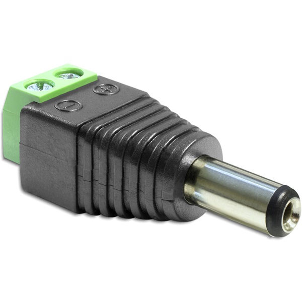 Delock 65396 Adapter DC 2.1 x 5.5 mm apa> Terminál blokk 2 érintkezővel