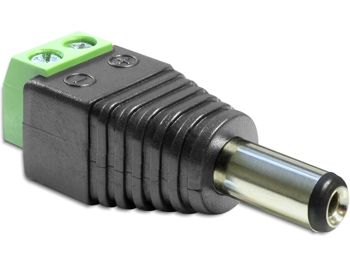 Delock 65396 Adapter DC 2.1 x 5.5 mm apa> Terminál blokk 2 érintkezővel