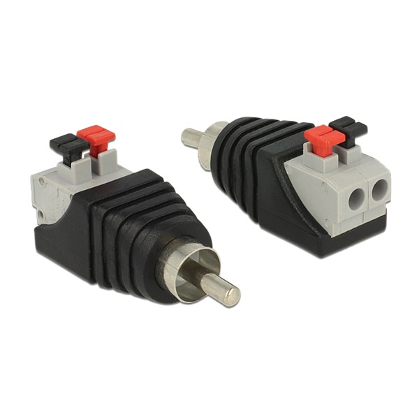 Delock 65566 Adapter RCA dugó - 2 pol. nyomógombos sorkapocs