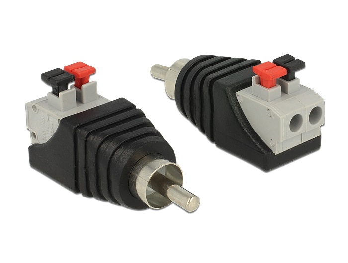 Delock 65566 Adapter RCA dugó - 2 pol. nyomógombos sorkapocs