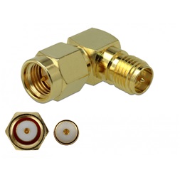 Delock 89967 Adapter SMA-dugó apa RP-SMA csatlakozóhüvely 90 3 GHz